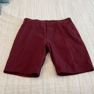 Red Hurley flat front pants - size 34